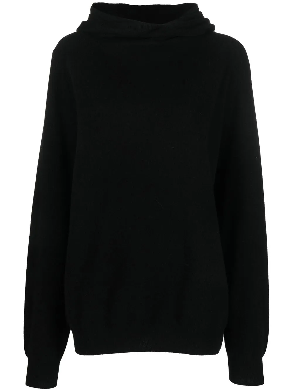 

Frenckenberger cashmere hooded boyfriend sweater - Black