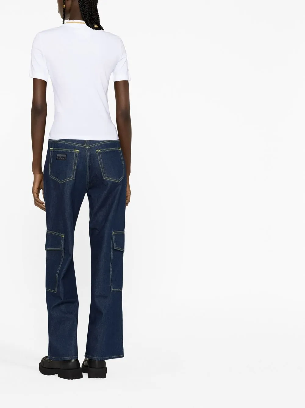 Versace Jeans Couture V-emblem Polo Shirt In White