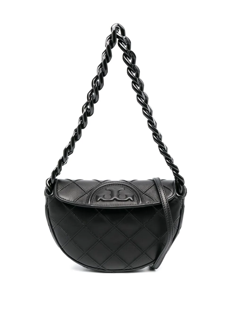 

Tory Burch bolsa Fleming Soft Crescent - Negro