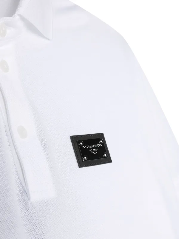 Dolce and gabbana white polo shirt hotsell