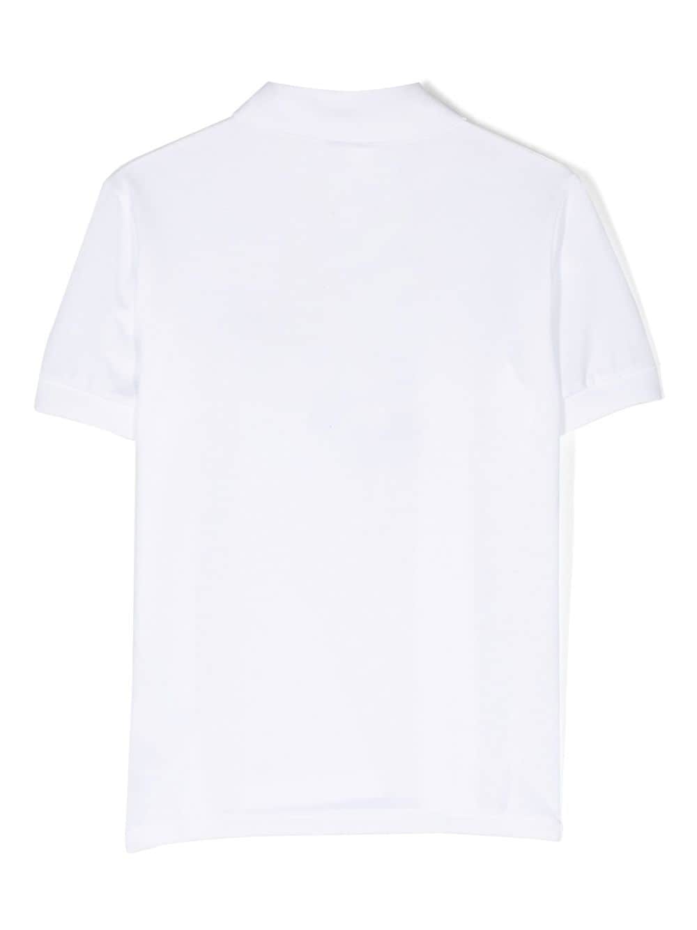 Shop Dolce & Gabbana Logo-plaque Polo Shirt In White