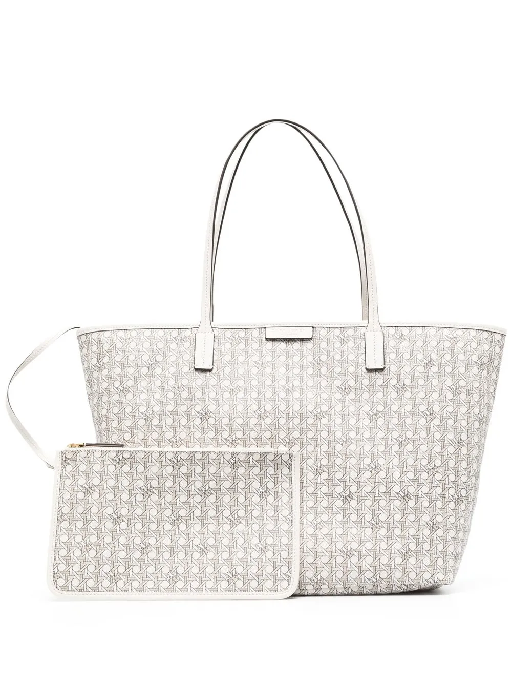 

Tory Burch tote con motivo Basketweave - Blanco