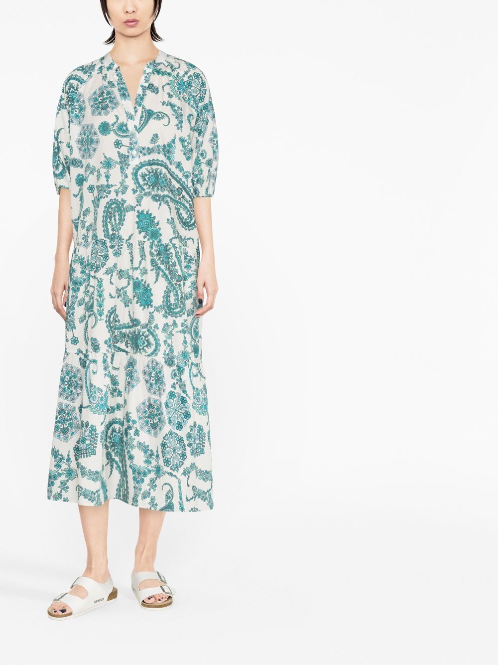 Image 2 of Woolrich paisley-print cotton dress