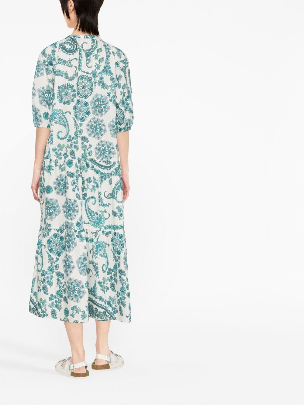 Shop Woolrich Paisley-print Cotton Dress In Blau