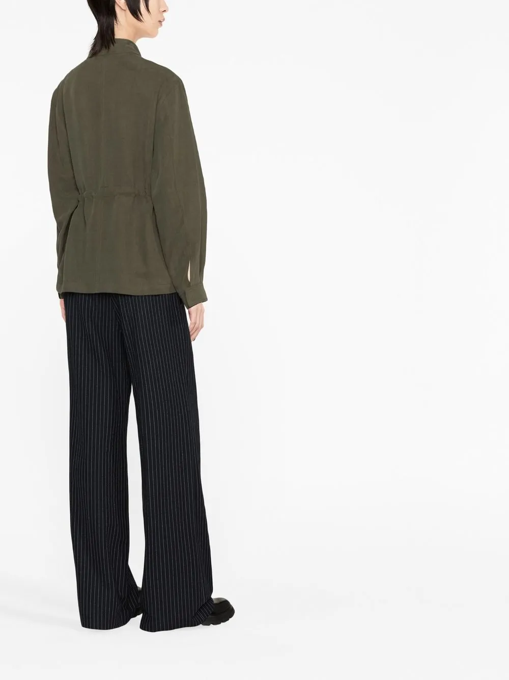 Woolrich Concealed-fastening Fitted Jacket In Green