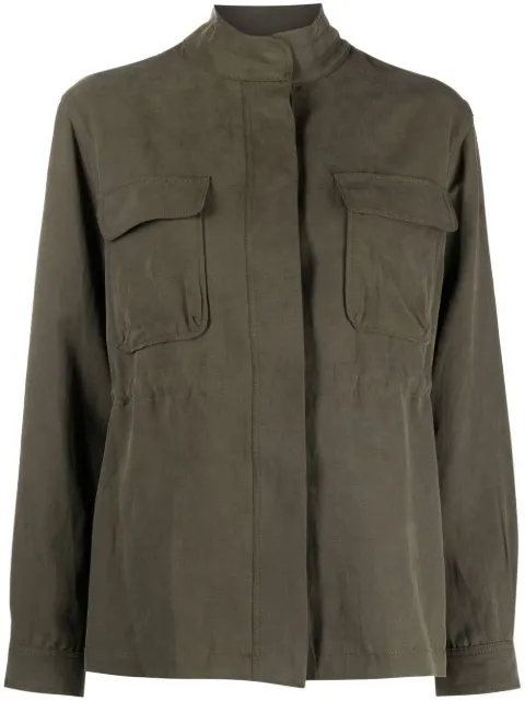 Woolrich chamarra ajustada con cierre oculto