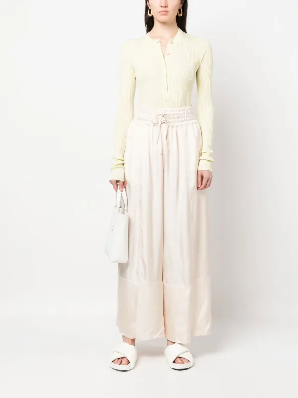 Jil Sander ビスコース&シルクワイドパンツ Jil Sander ワイドパンツ | ニュートラル | FARFETCH JP