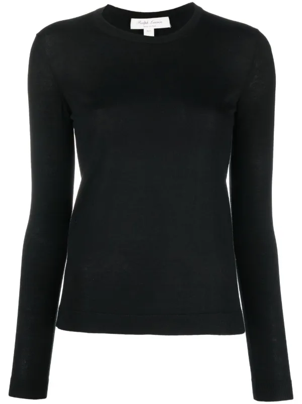 Ralph Lauren Collection Round-neck Knit Jumper in Black