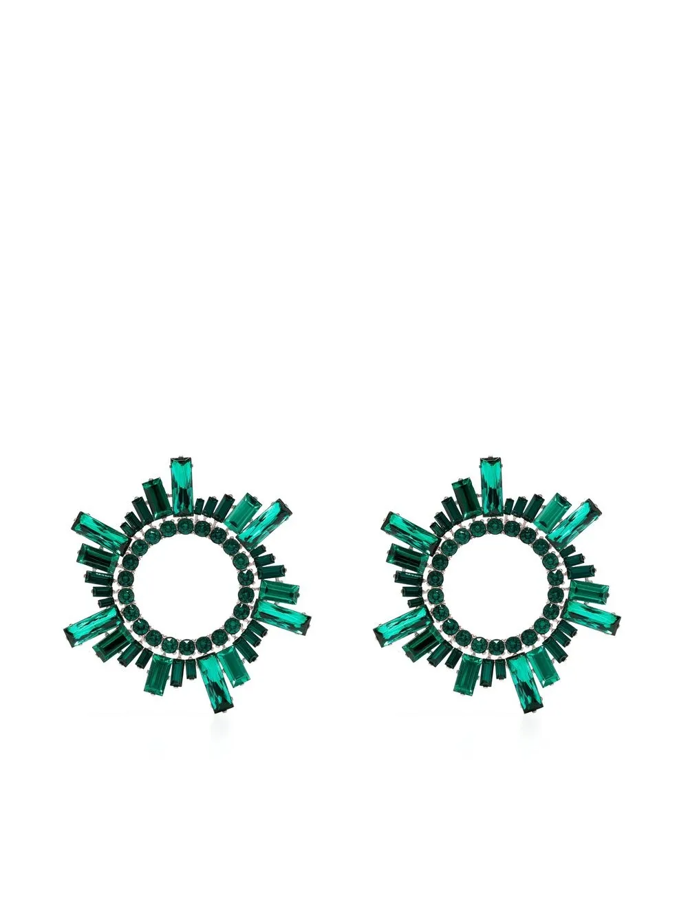 

Amina Muaddi Begum crystal earrings - Green