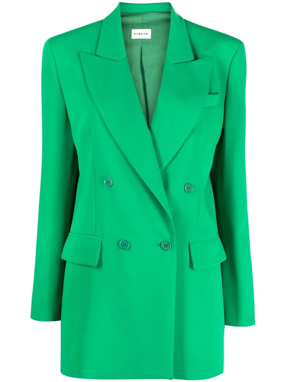 P.a.r.o.s.h Double-breasted Button Blazer In 绿色