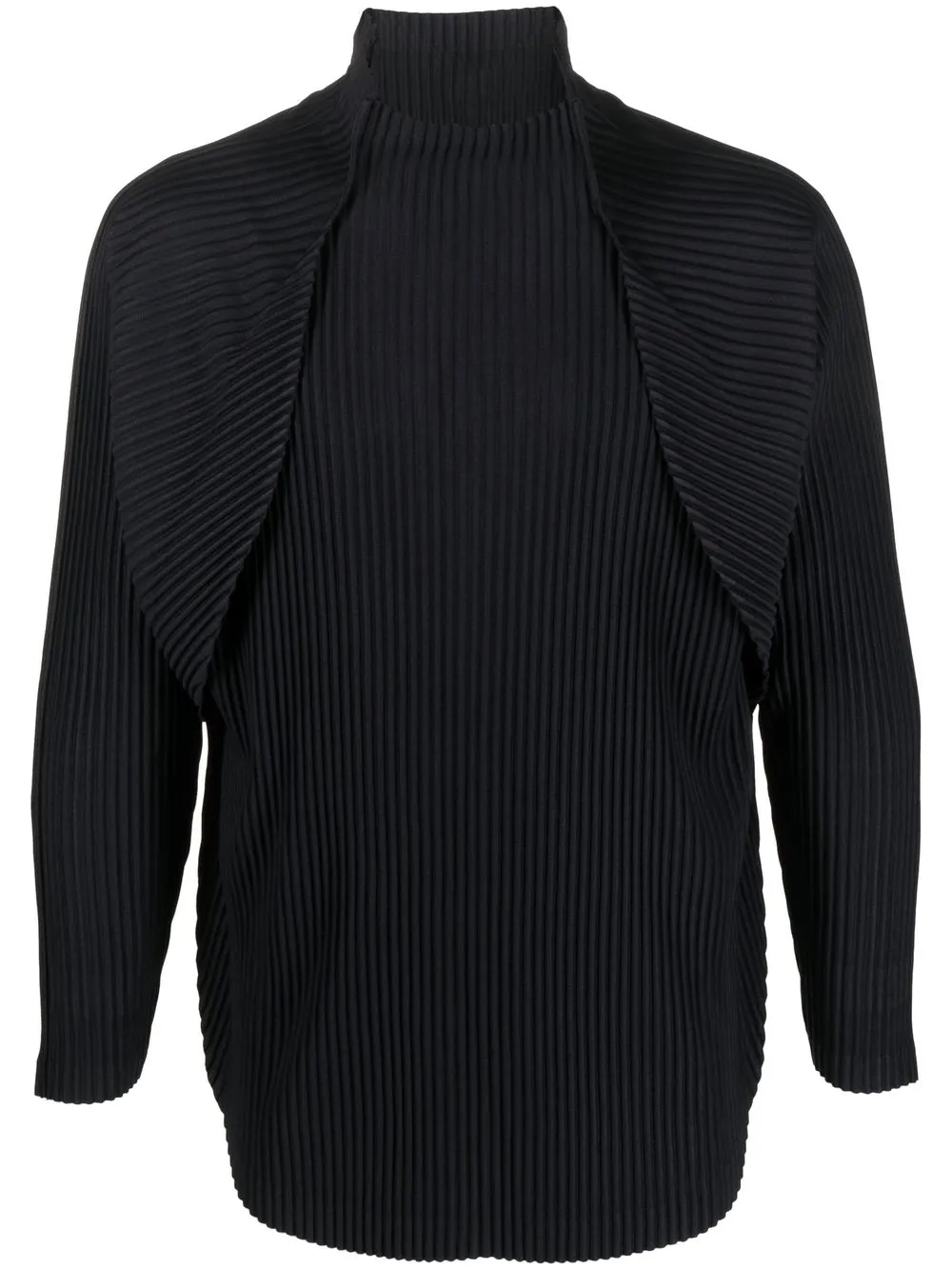 

Issey Miyake Men high-neck pleated T-shirt - Black