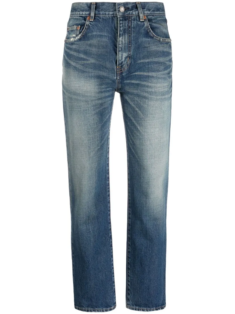 Bi-Stretch High-Waist Straight-Leg Pant - Polished Denim