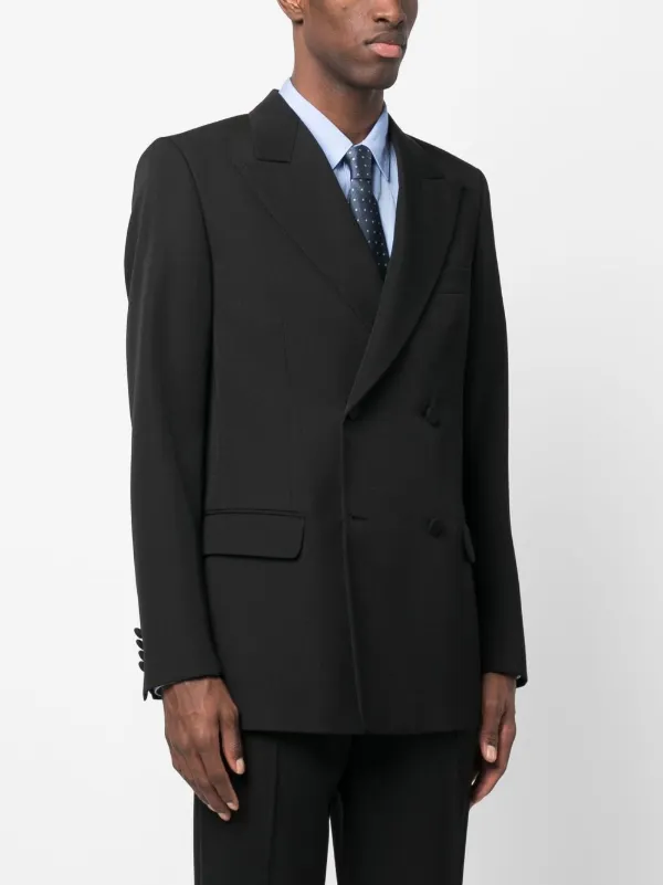 Lanvin double-breasted Wool Blazer | Black | FARFETCH