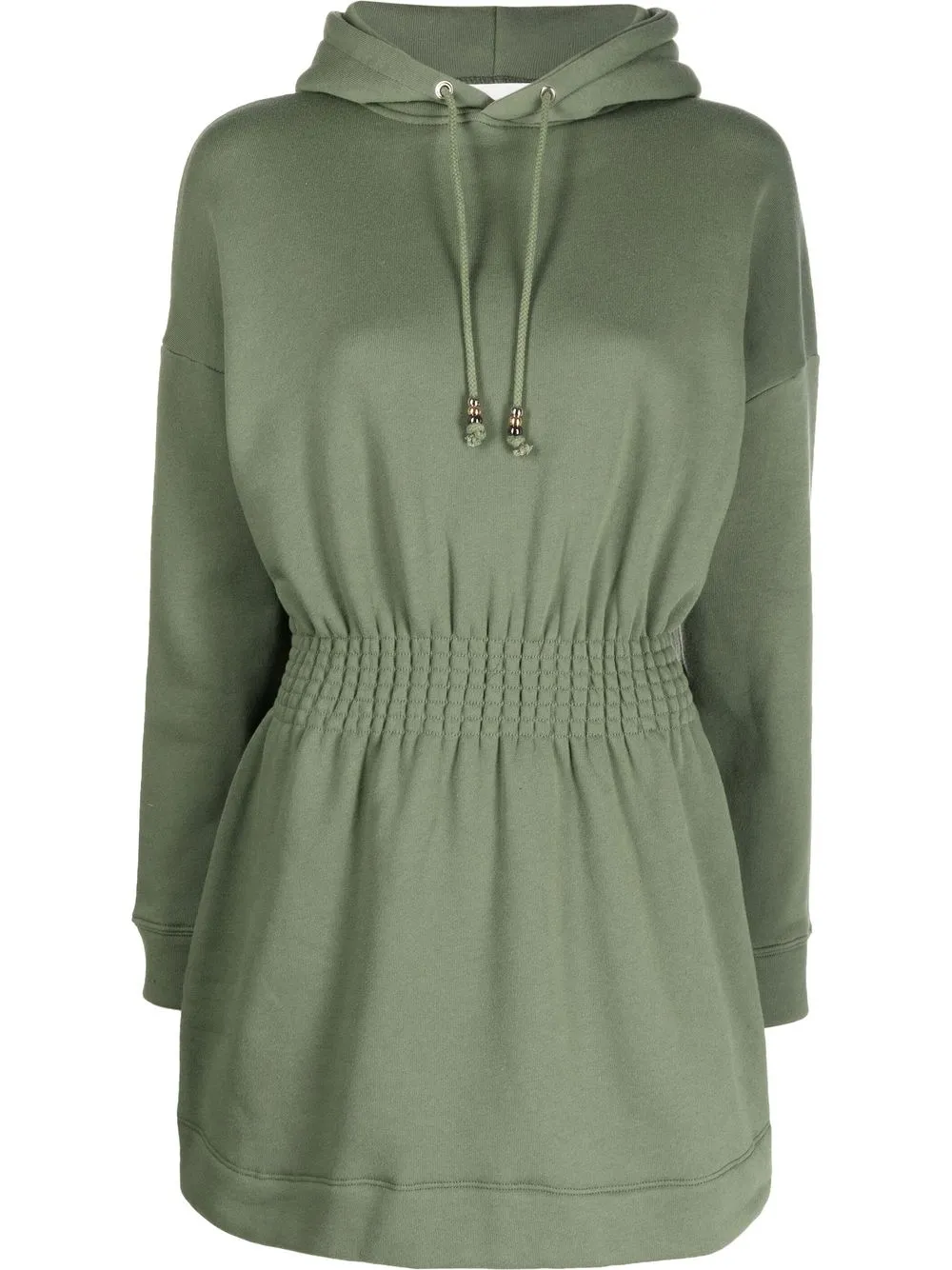 

Ba&Sh Ditsy smock-waist hoodie dress - Green