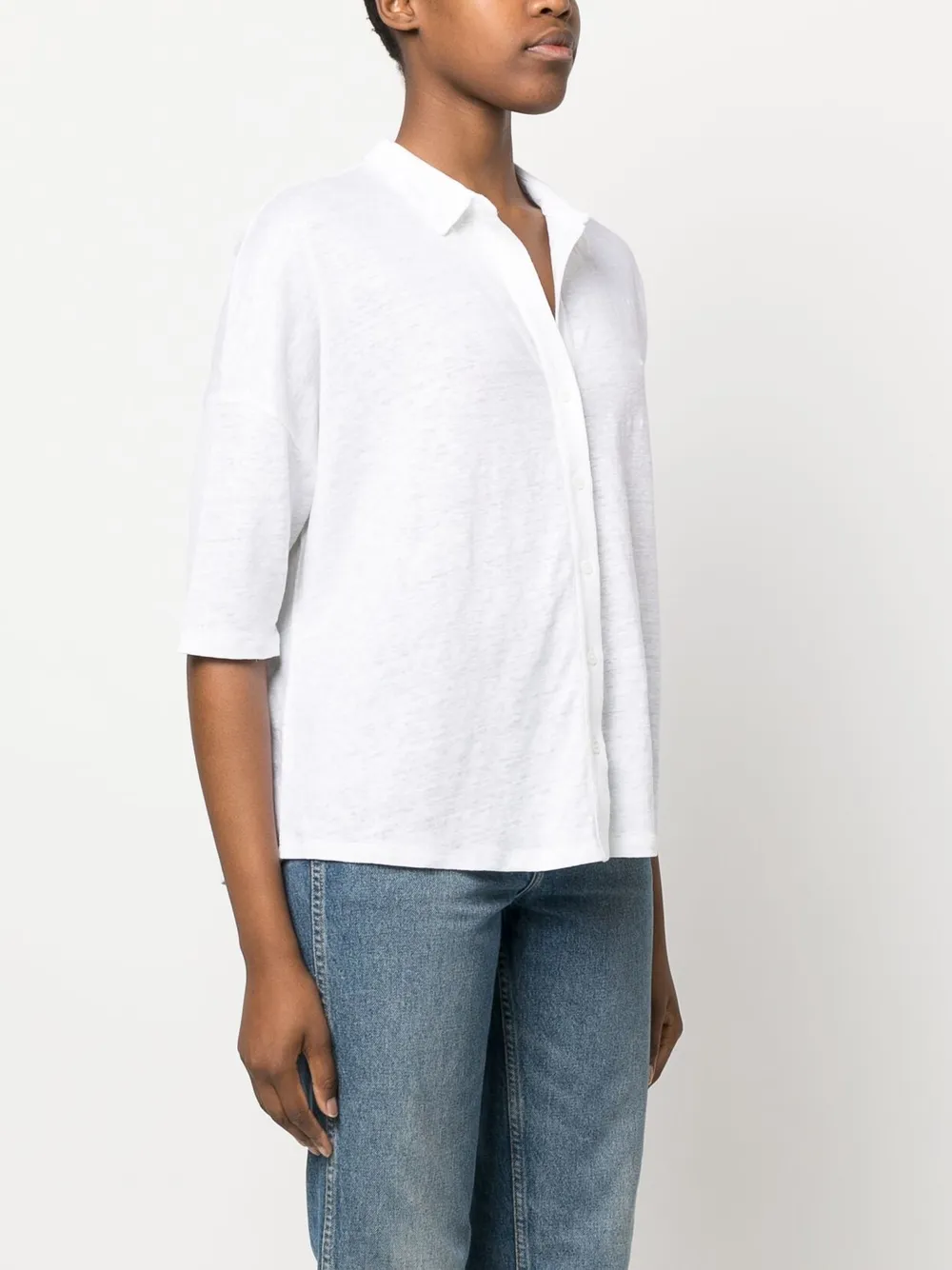 Majestic Filatures half-length Linen Shirt - Farfetch