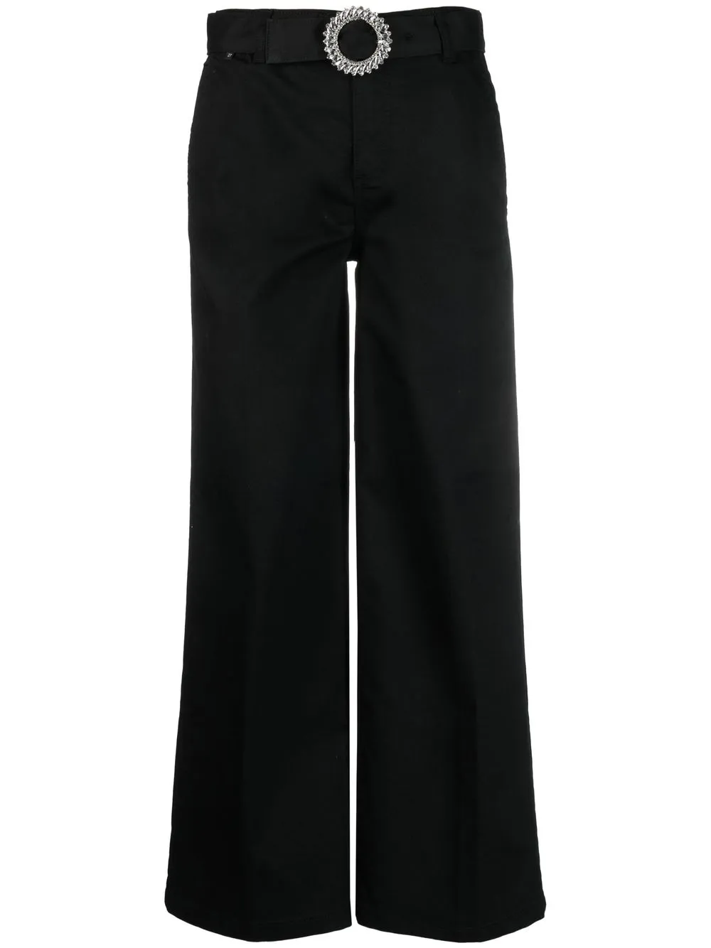 

LIU JO embellished-belt wide-leg trousers - Black