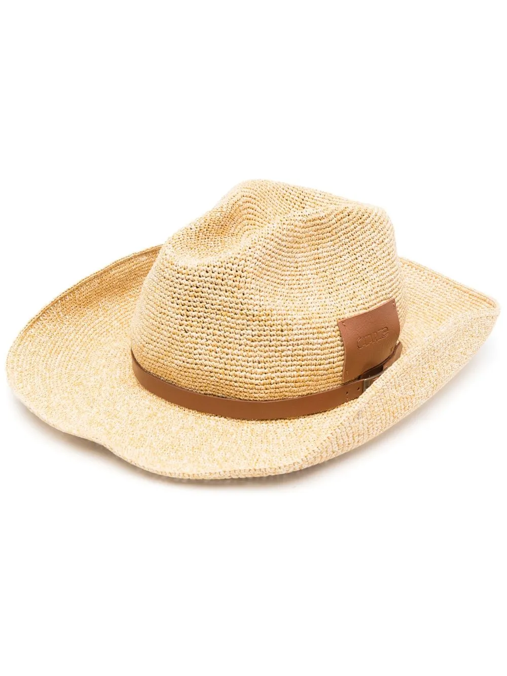 

catarzi interwoven logo-patch sun hat - Neutrals