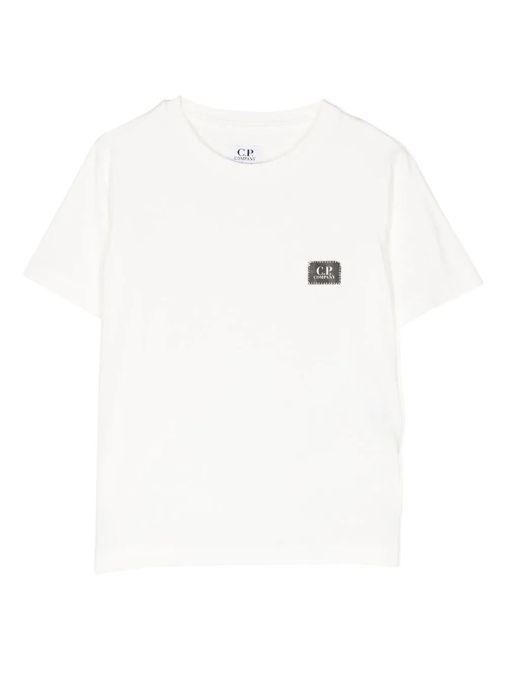 

C.P. Company Kids playera con logo bordado - Blanco