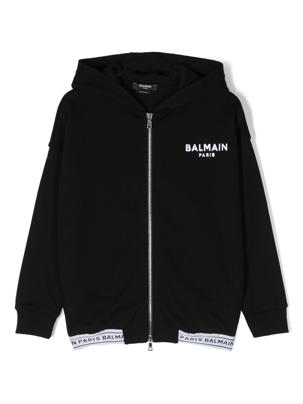 

Balmain Kids logo-print layered zipped hoodie - Black