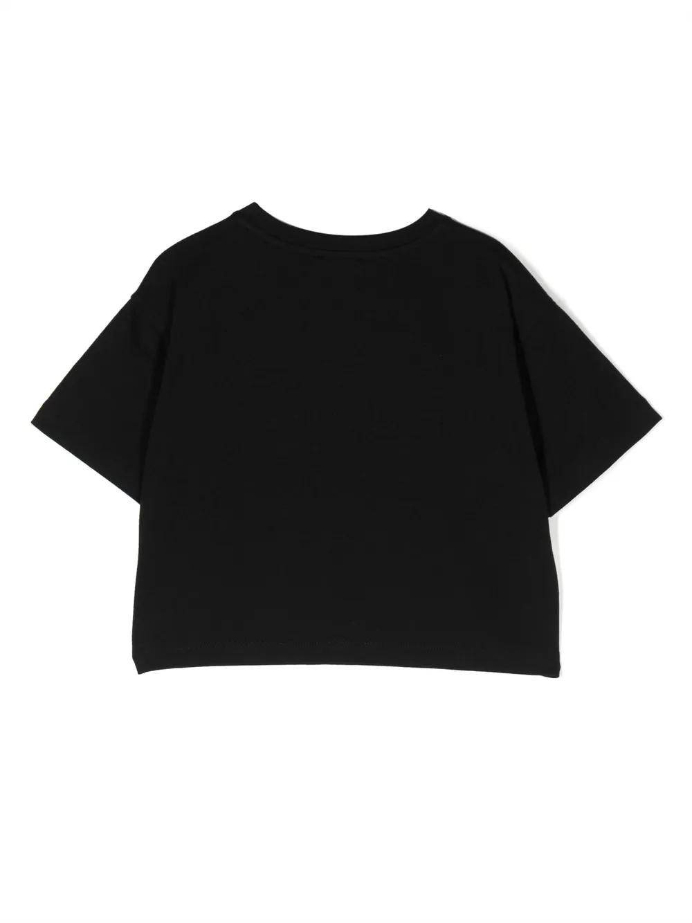 Elisabetta Franchi La Mia Bambina T-shirt met logopatch - Zwart