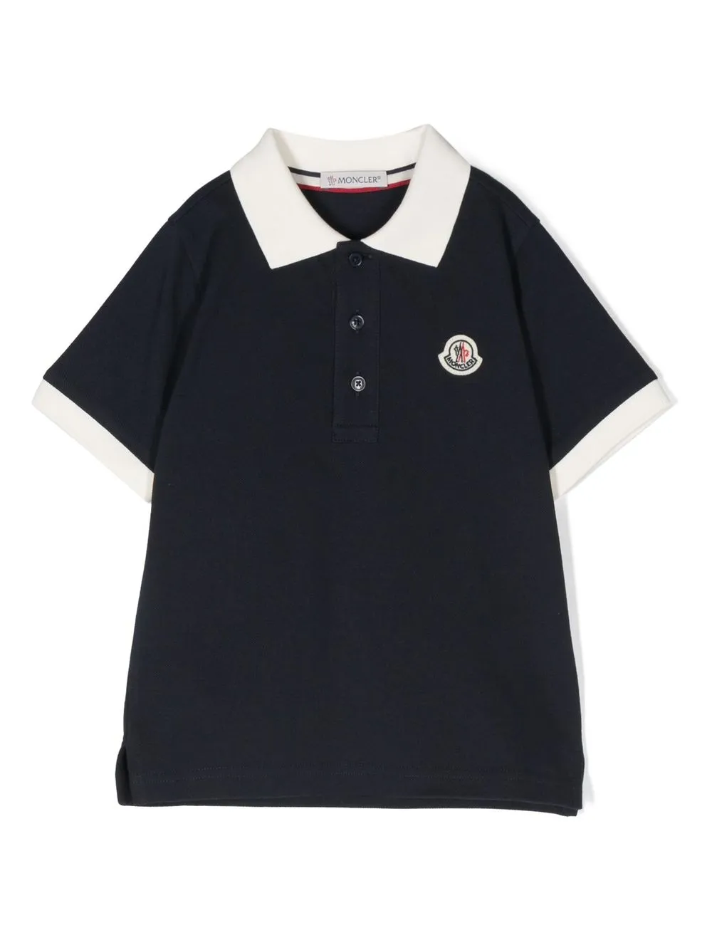 

Moncler Enfant logo-patch polo shirt - Blue