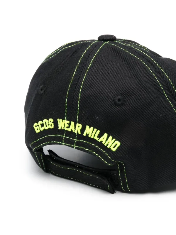 GCDS embroidered-logo Baseball Cap | Black | FARFETCH CA
