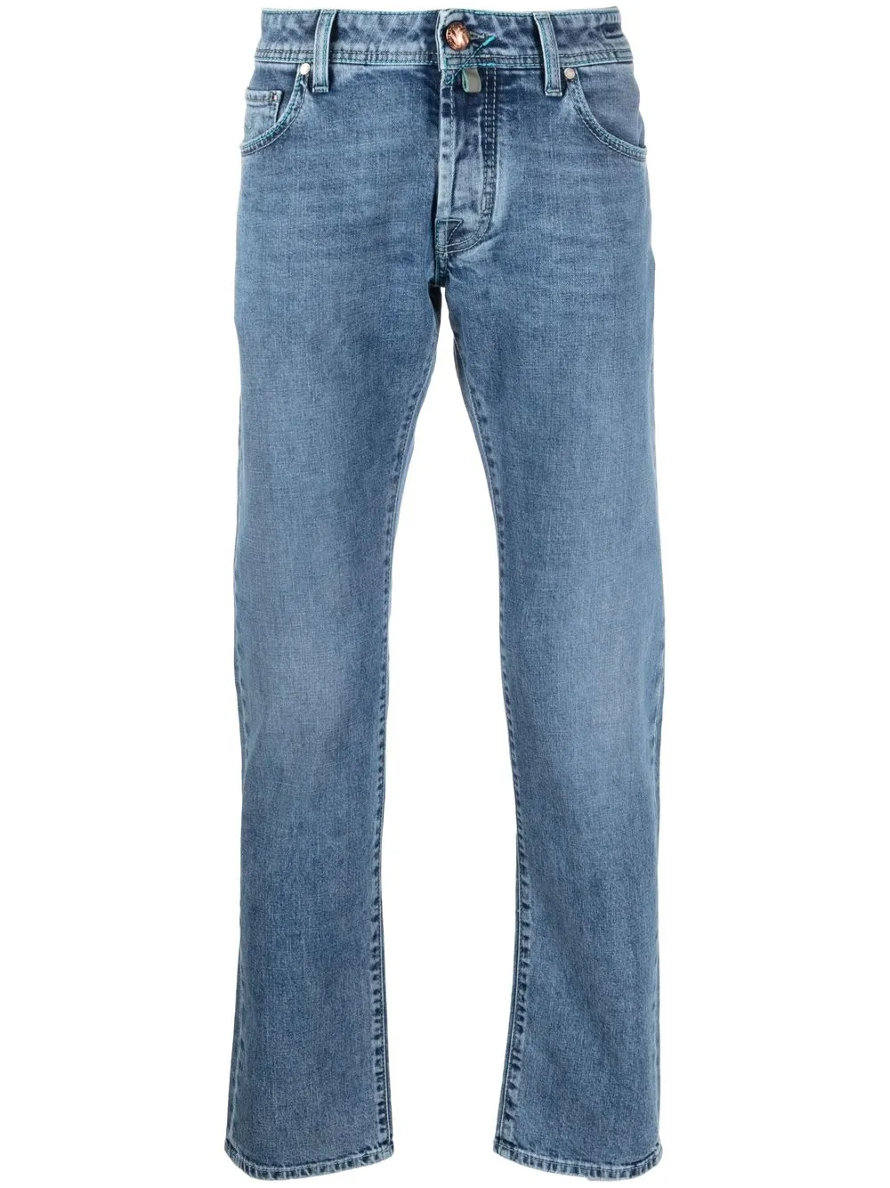 

Jacob Cohën logo-patch straight-leg jeans - Blue