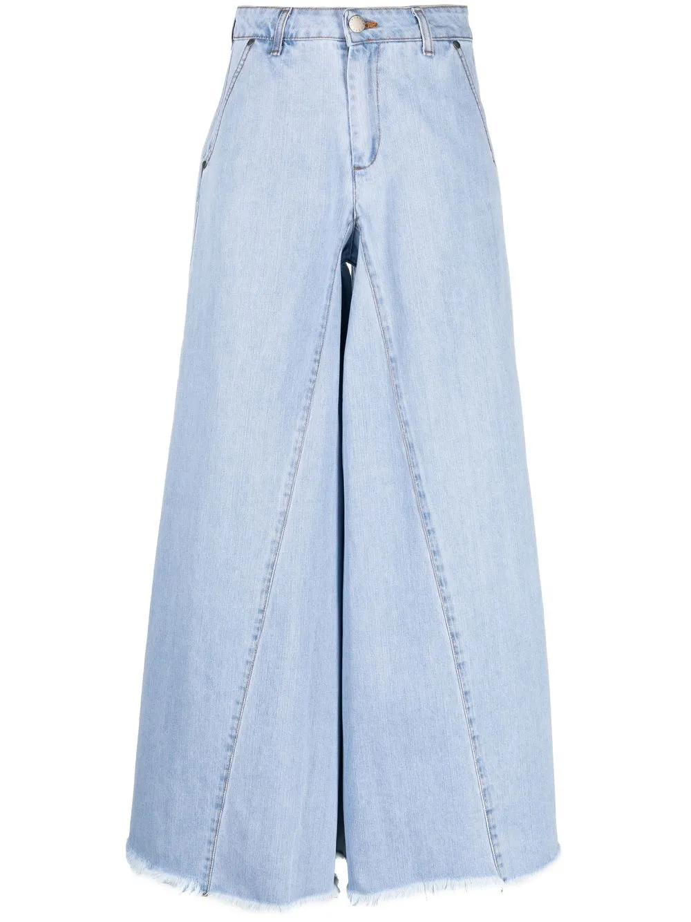 

Federica Tosi wide-leg cotton jeans - Blue