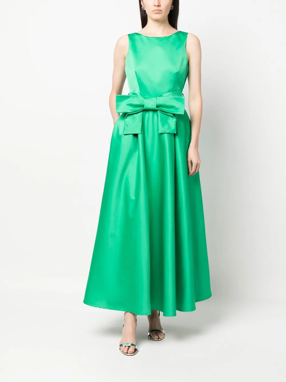 P.A.R.O.S.H. Flared maxi-jurk - Groen