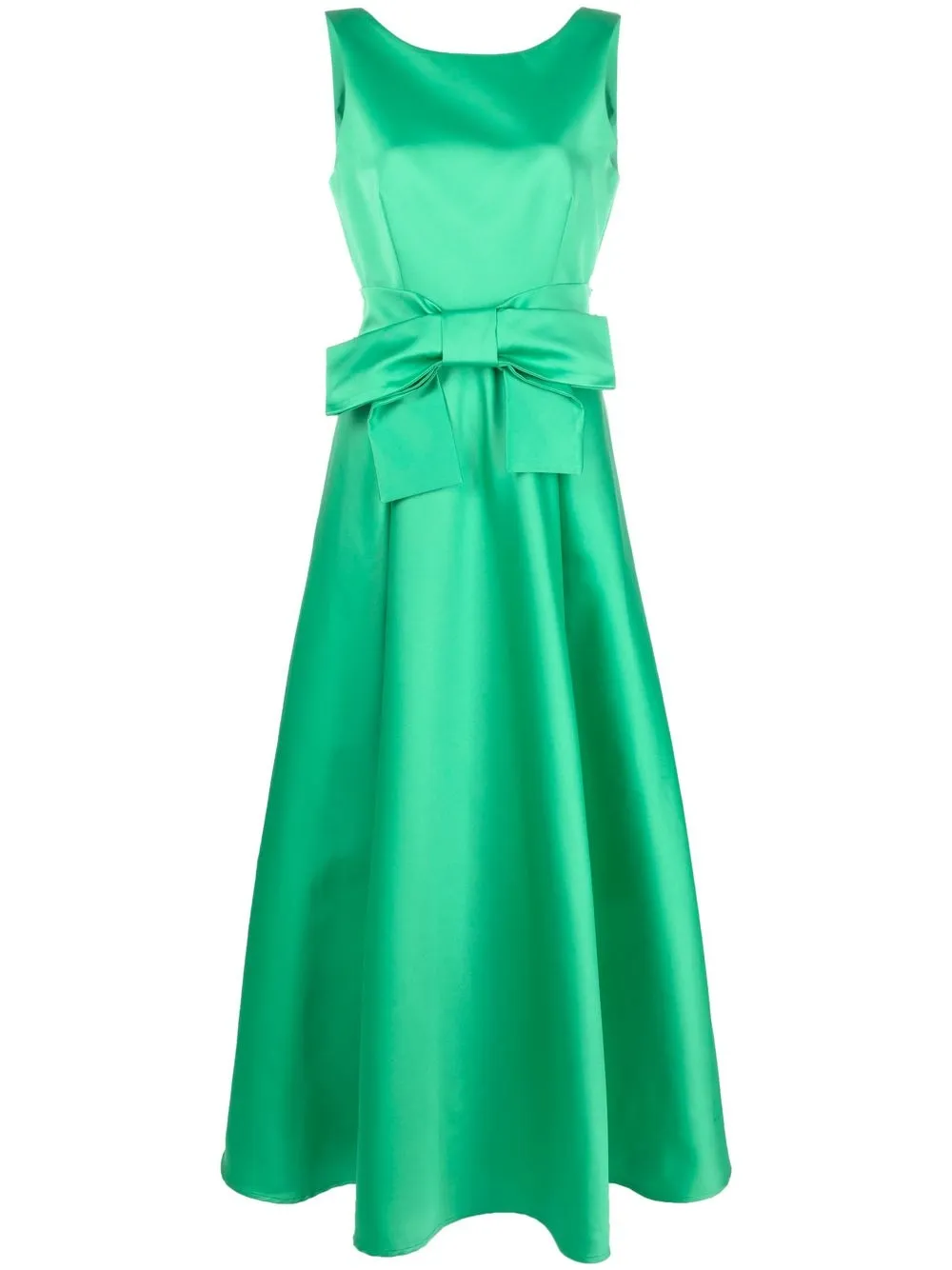 

P.A.R.O.S.H. bow-detail flared maxi dress - Green