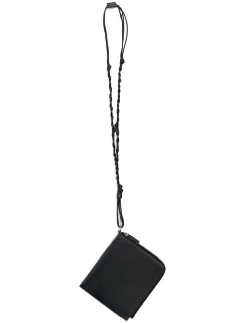Jil Sander leather neck wallet