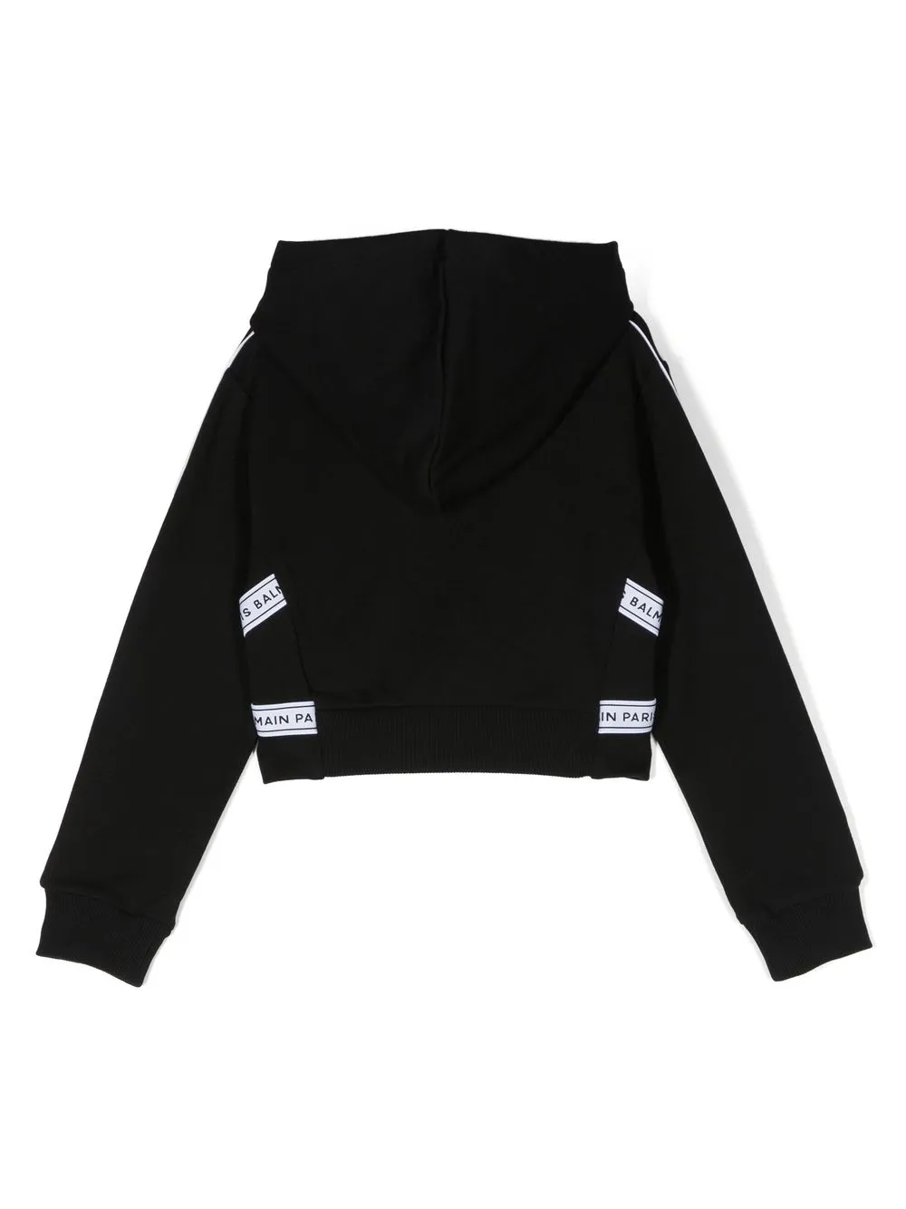 Balmain Kids Hoodie met logoprint - Zwart