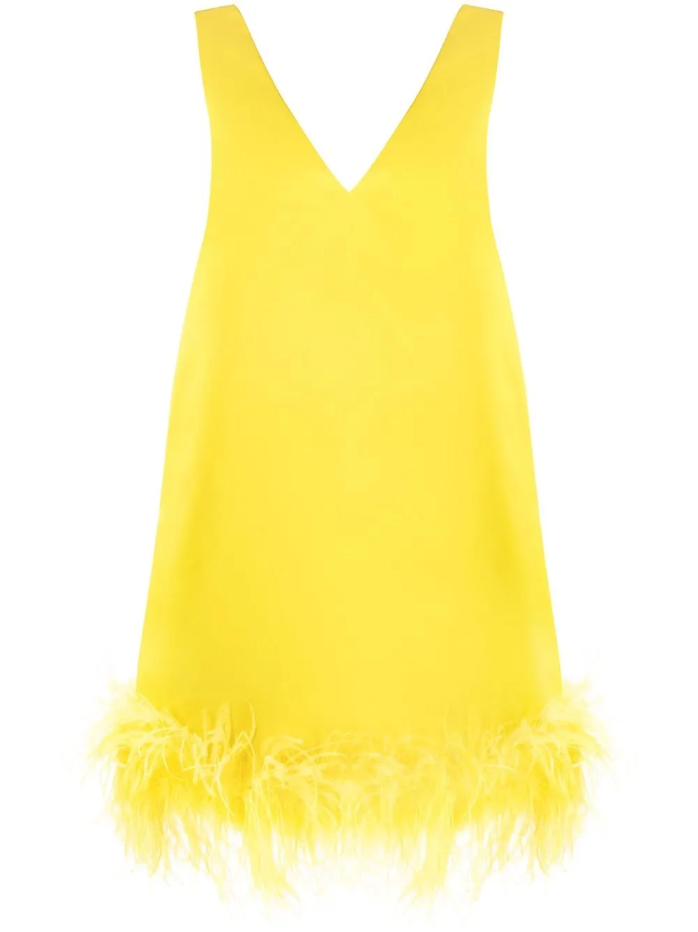 

P.A.R.O.S.H. vestido con cuello en V - Amarillo