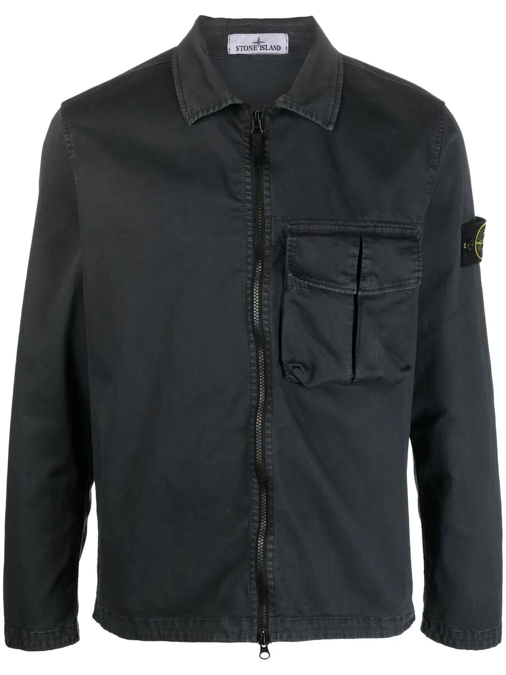 

Stone Island Compass-patch shirt jacket - Grey