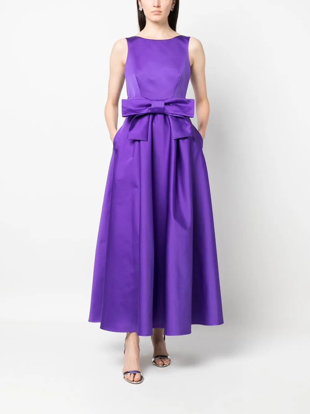P.A.R.O.S.H. Flared maxi-jurk - Paars