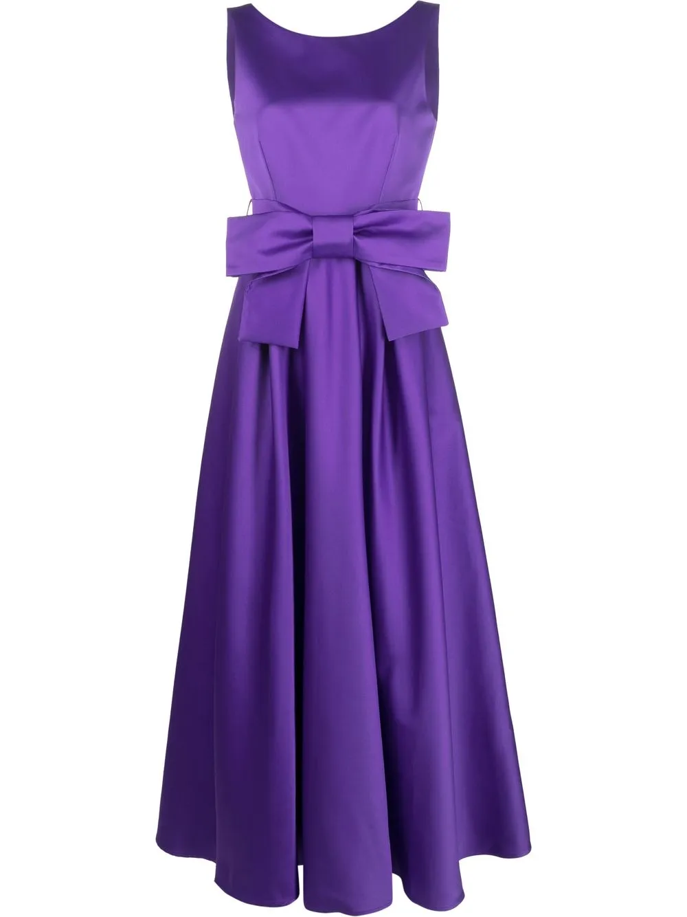

P.A.R.O.S.H. bow-detail flared maxi dress - Purple