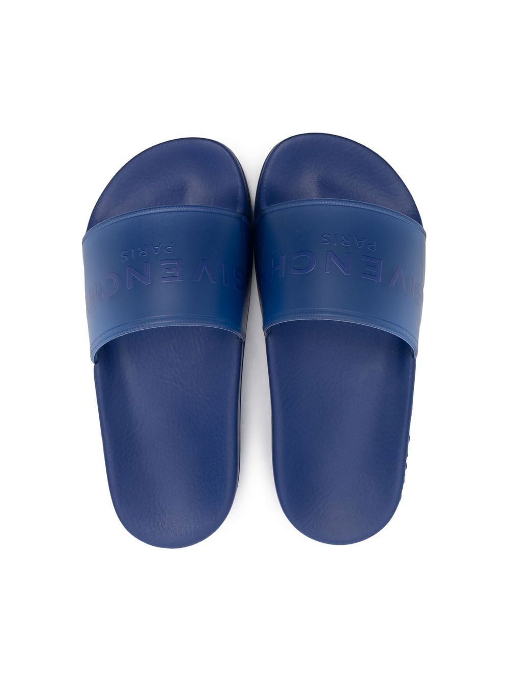 Shop Givenchy Logo-print Slide On Sandals In Blue