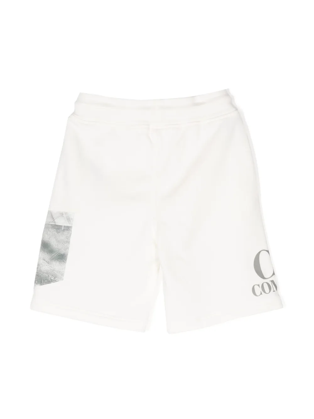 C.P. Company Kids Shorts met logoprint - Wit