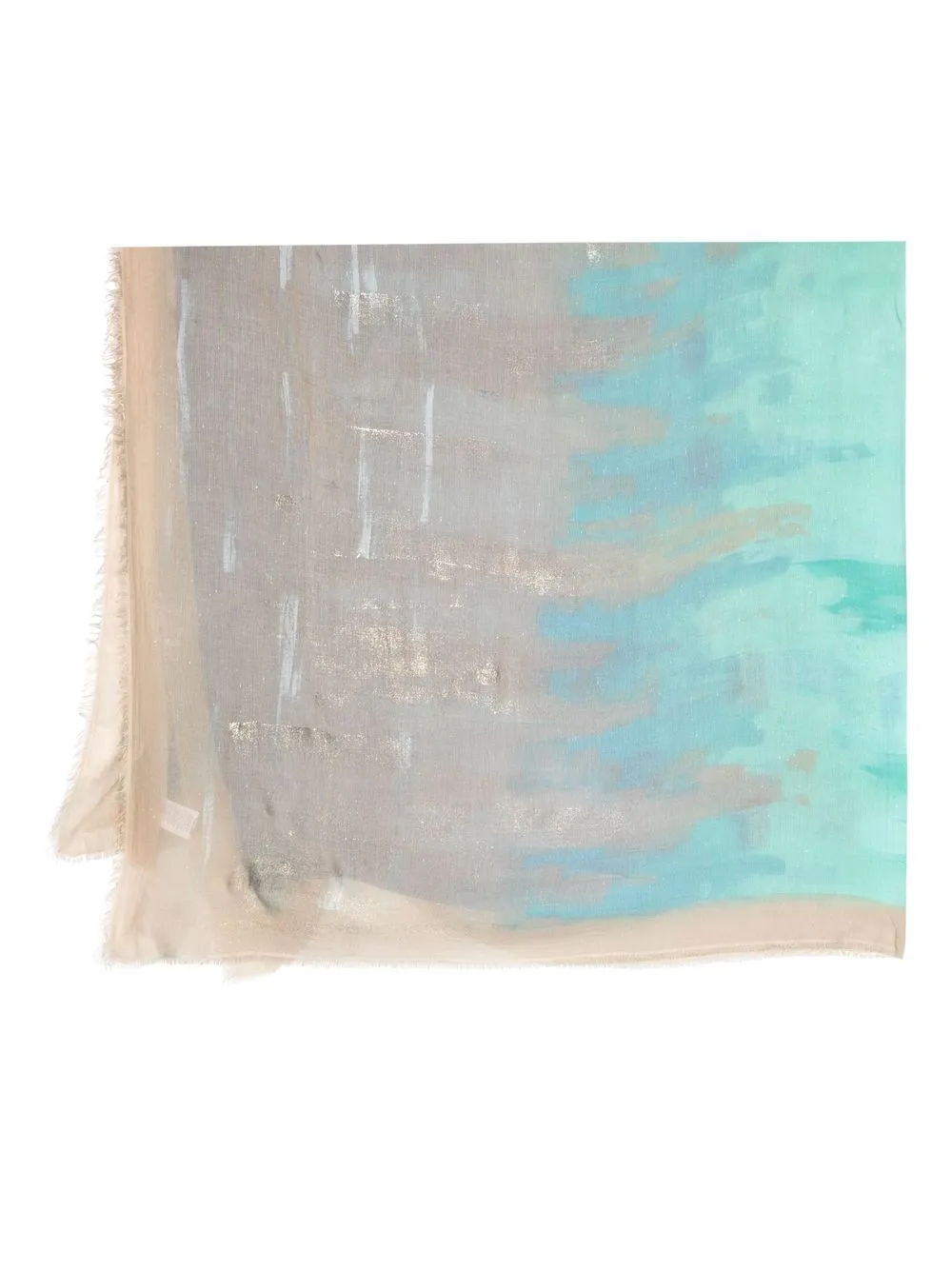 

Faliero Sarti Flex painterly-print scarf - Blue