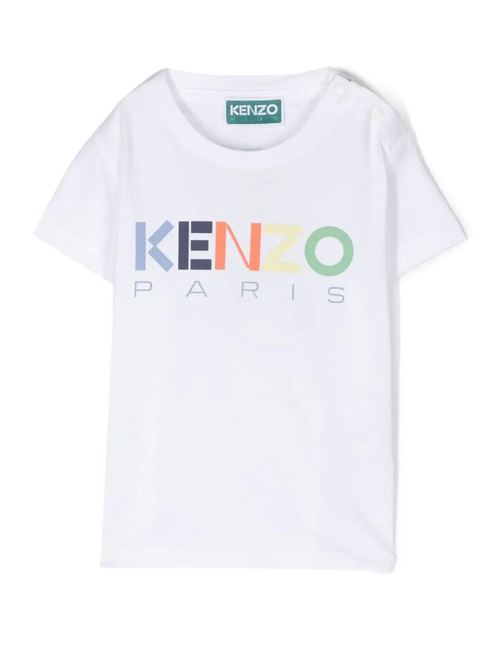 Kenzo Babies' Logo Print T-shirt In White