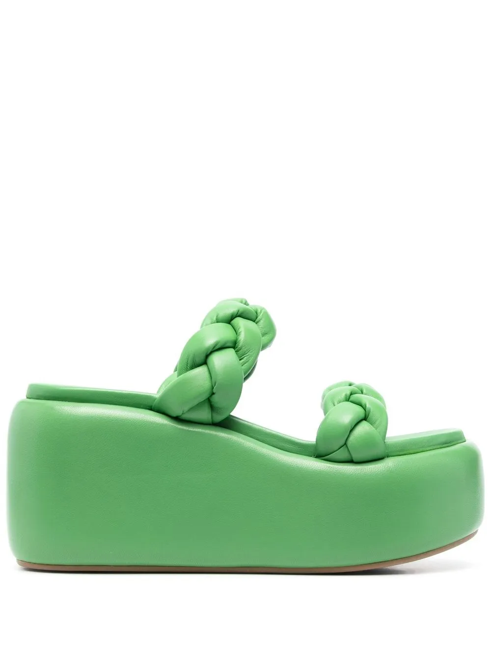 

Le Silla braided straps leather sandals - Green