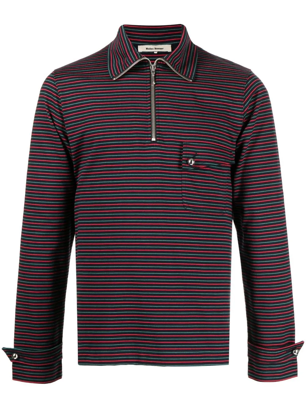 

Wales Bonner half-zip long-sleeve top - Black