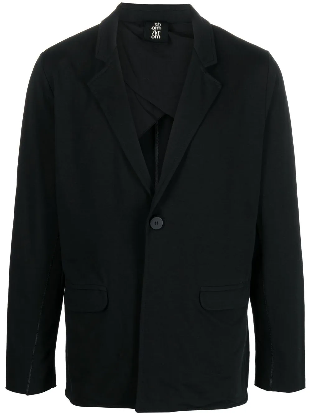 

Thom Krom contrasting-stitch detail blazer - Black