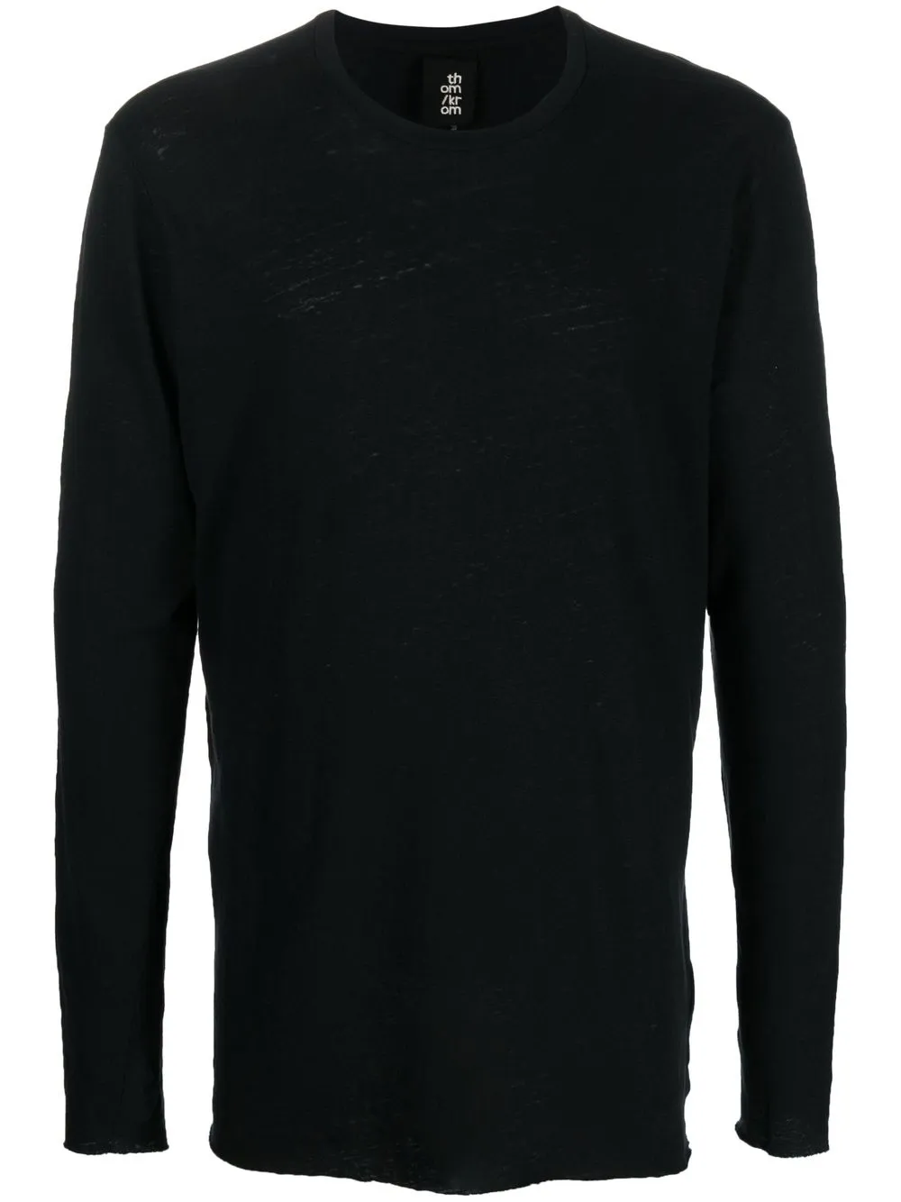 

Thom Krom playera con costuras en contraste - Negro