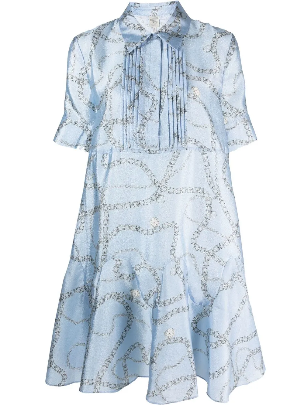 

Baum Und Pferdgarten chain-link print shirt dress - Blue