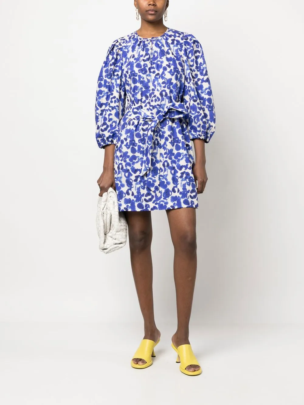 Baum Und Pferdgarten Mini-jurk met abstracte print - Blauw