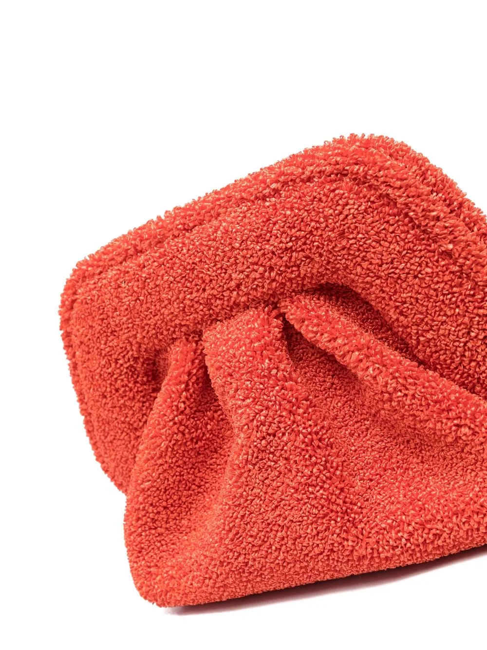 Themoirè Gea Re-fur Clutch Bag In Orange