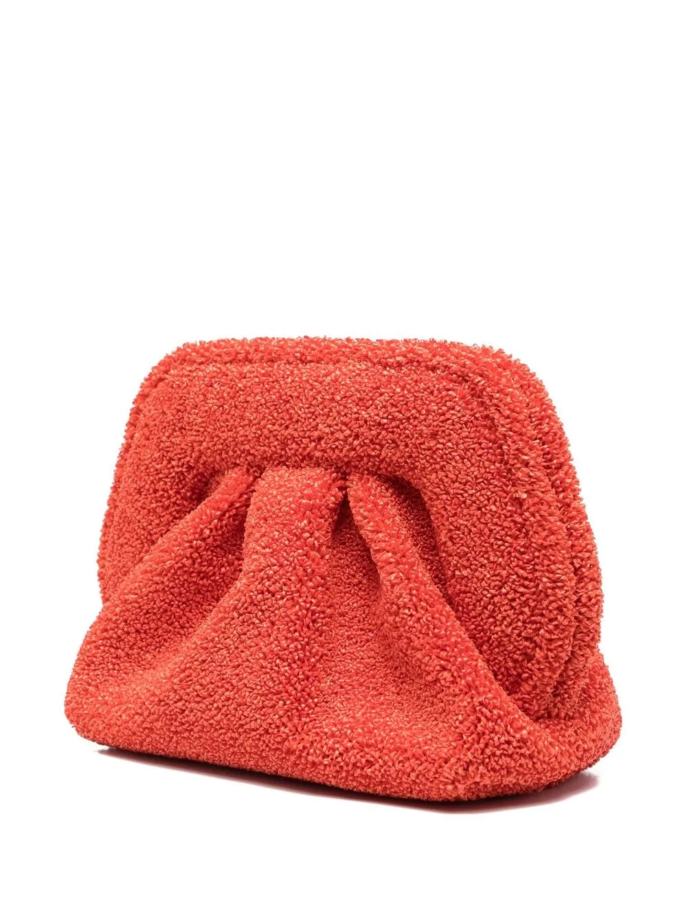 Themoirè Gea Re-fur Clutch Bag In Orange