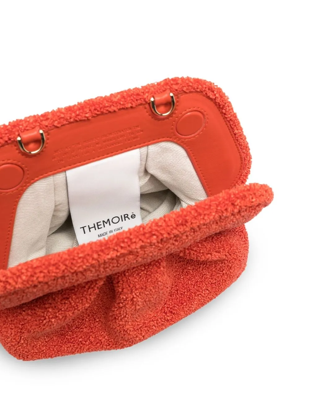 Themoirè Gea Re-fur Clutch Bag In Orange
