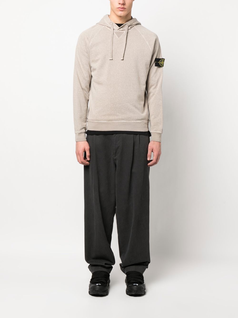 Stone Island Hoodie met trekkoord - Beige